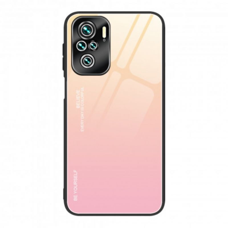 Cover Xiaomi Redmi Note 10 Pro Vær Dig Selv Hærdet Glas