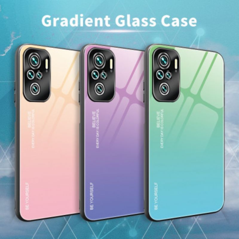 Cover Xiaomi Redmi Note 10 Pro Vær Dig Selv Hærdet Glas
