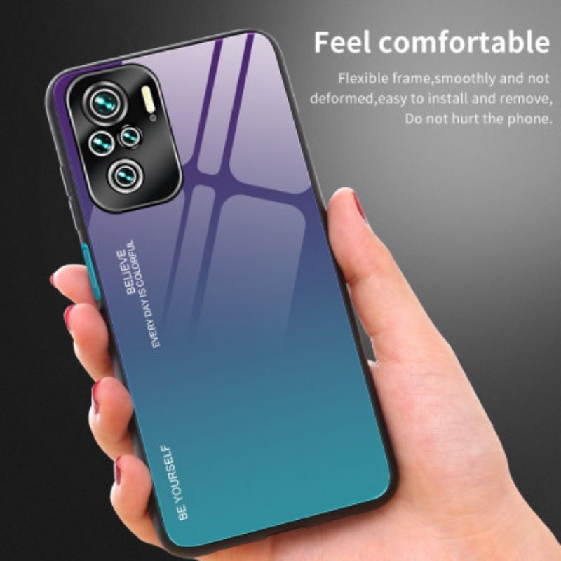 Cover Xiaomi Redmi Note 10 Pro Vær Dig Selv Hærdet Glas