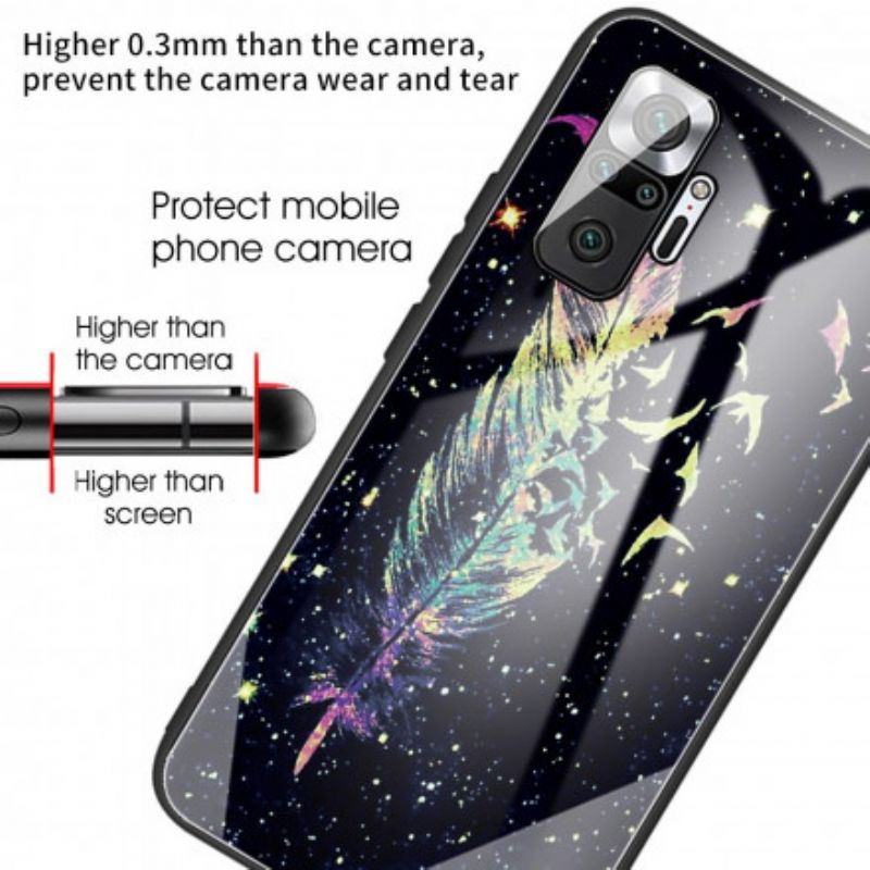 Mobilcover Xiaomi Redmi Note 10 Pro Hærdet Glasfjer