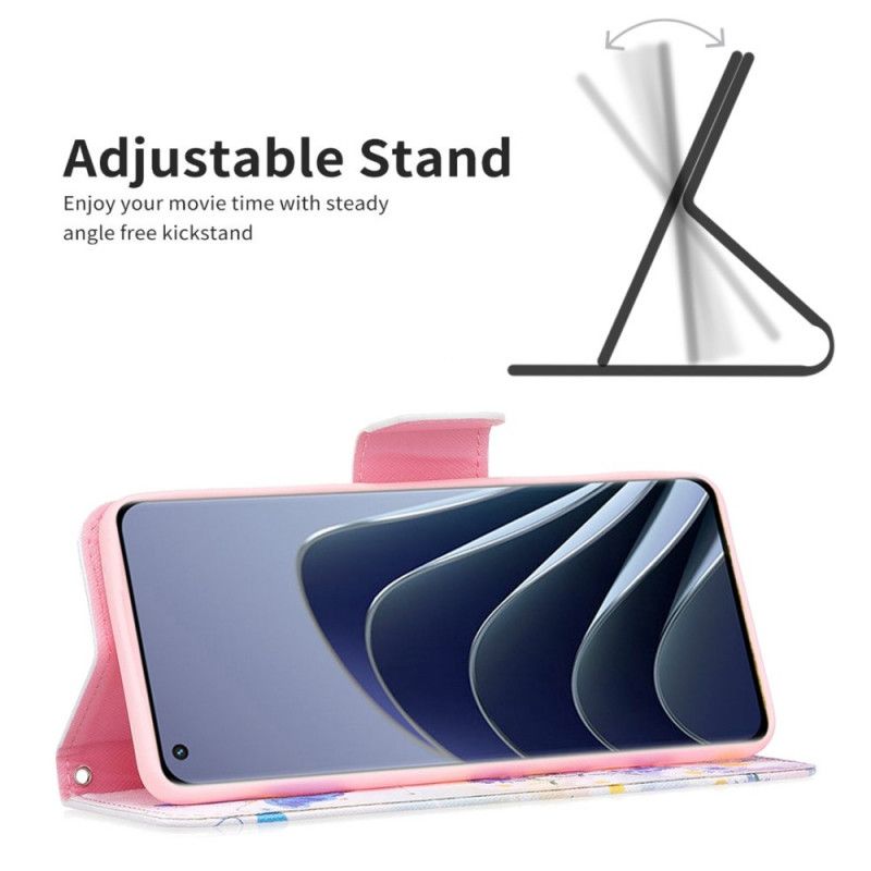 Flip Cover OnePlus 10 Pro 5G Akvarelsommerfugle