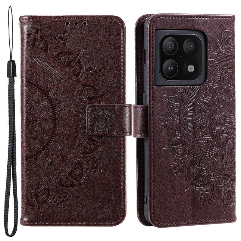 Læder Cover OnePlus 10 Pro 5G Søn Mandala