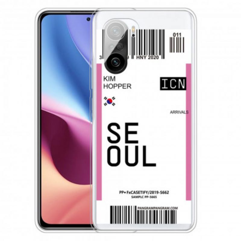 Mobilcover Xiaomi Mi 11i 5G / Poco F3 Boardingkort Til Seoul