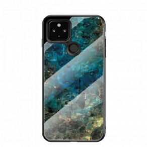 Mobilcover Google Pixel 4A 5G Premium Farver Hærdet Glas
