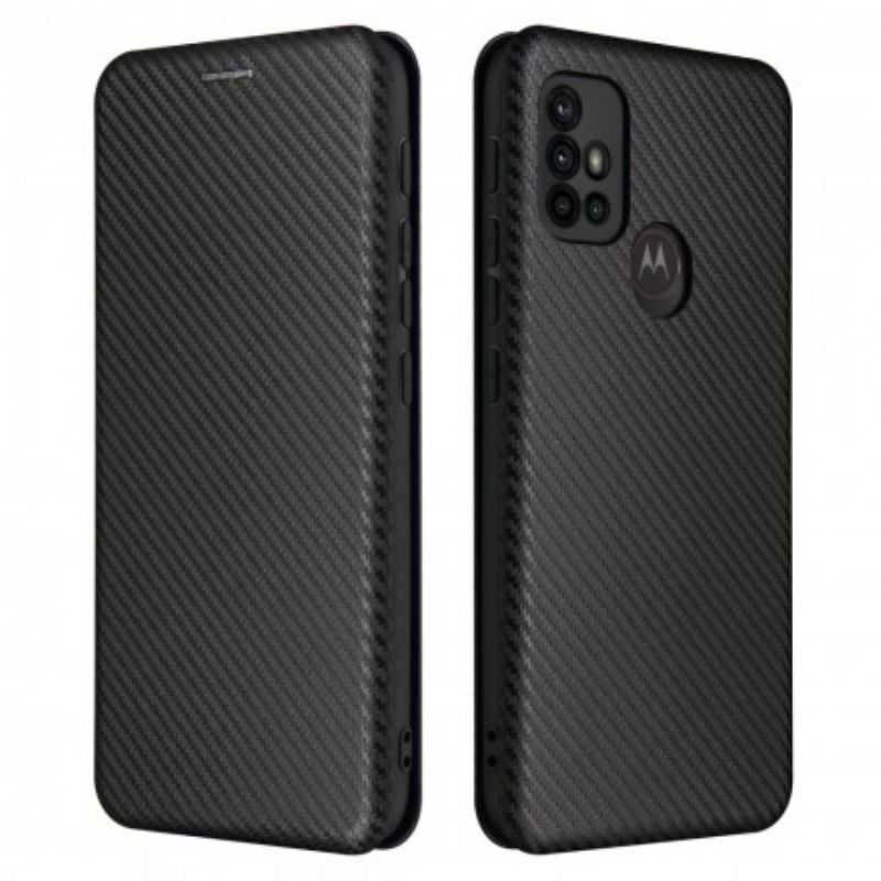 Cover Moto G10 / G30 Flip Cover Farvet Carbon Silikone