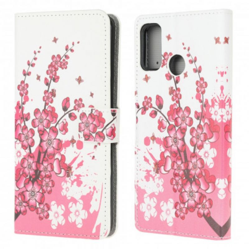 Flip Cover Moto G10 / G30 Tropiske Blomster