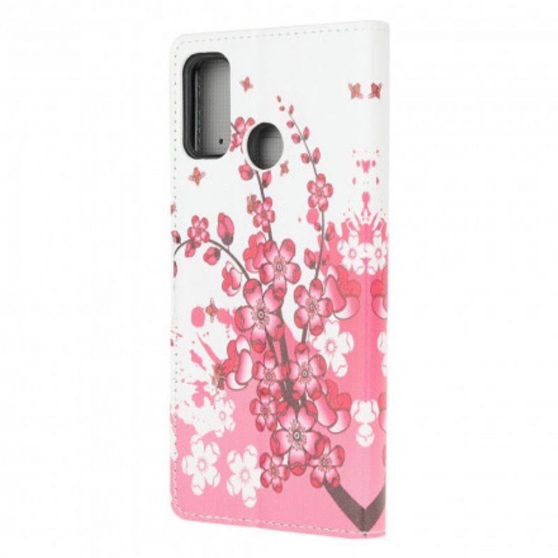 Flip Cover Moto G10 / G30 Tropiske Blomster