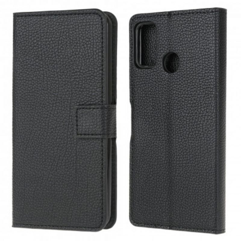 Læder Cover Moto G10 / G30 Litchi Grain Læder Effekt