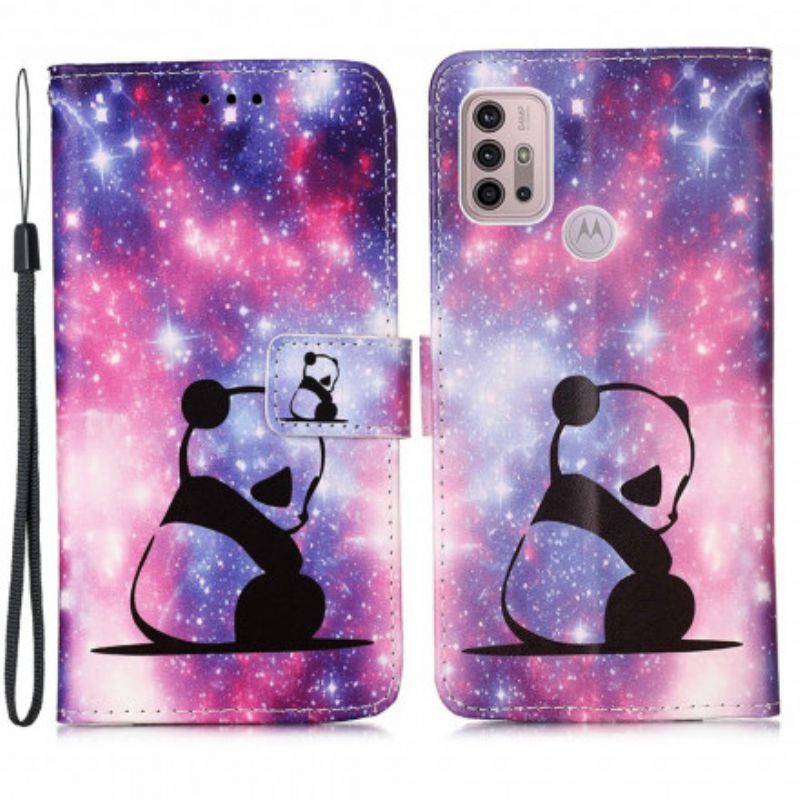 Læder Cover Moto G10 / G30 Panda Galaxy