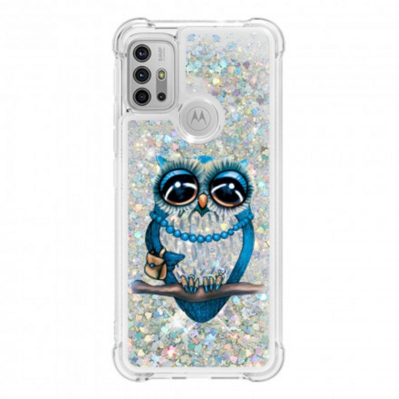 Mobilcover Moto G10 / G30 Frøken Glitterugle