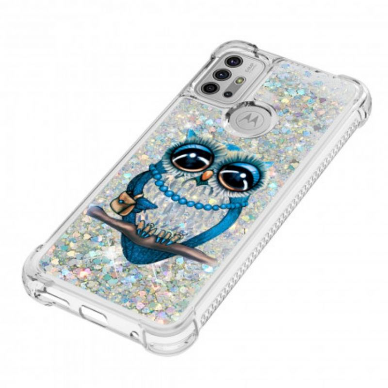 Mobilcover Moto G10 / G30 Frøken Glitterugle