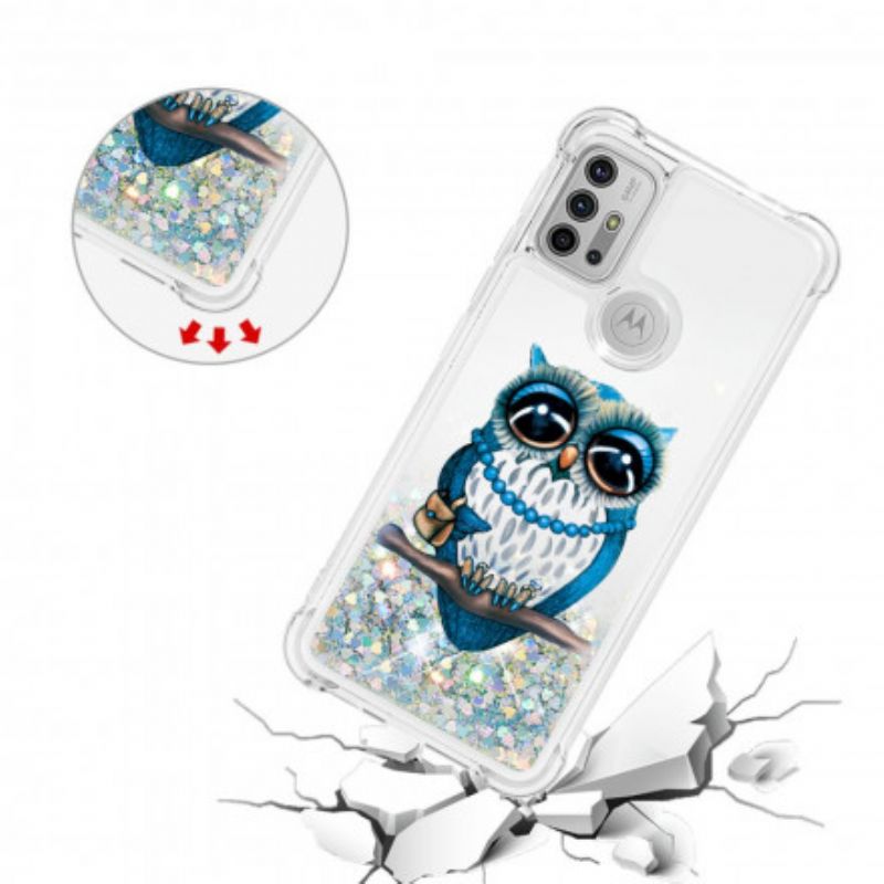 Mobilcover Moto G10 / G30 Frøken Glitterugle