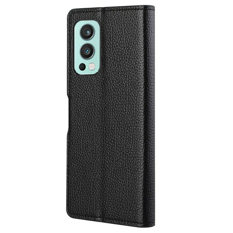 Flip Cover OnePlus Nord 2 5G Litchi Grain Læder Effekt