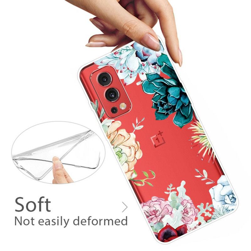 Mobilcover OnePlus Nord 2 5G Sømløse Akvarelblomster