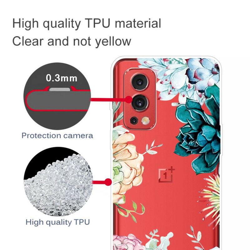 Mobilcover OnePlus Nord 2 5G Sømløse Akvarelblomster