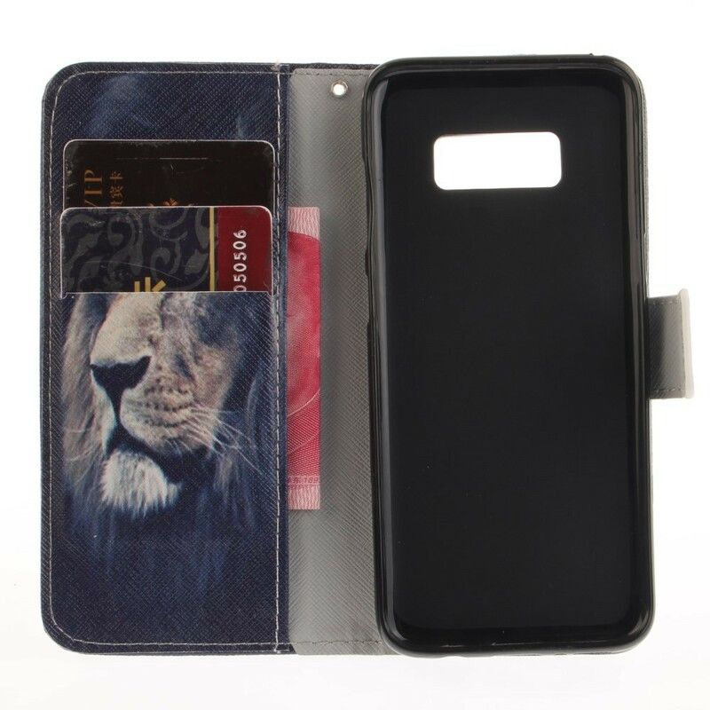 Flip Cover Samsung Galaxy S8 Drømmende Løve