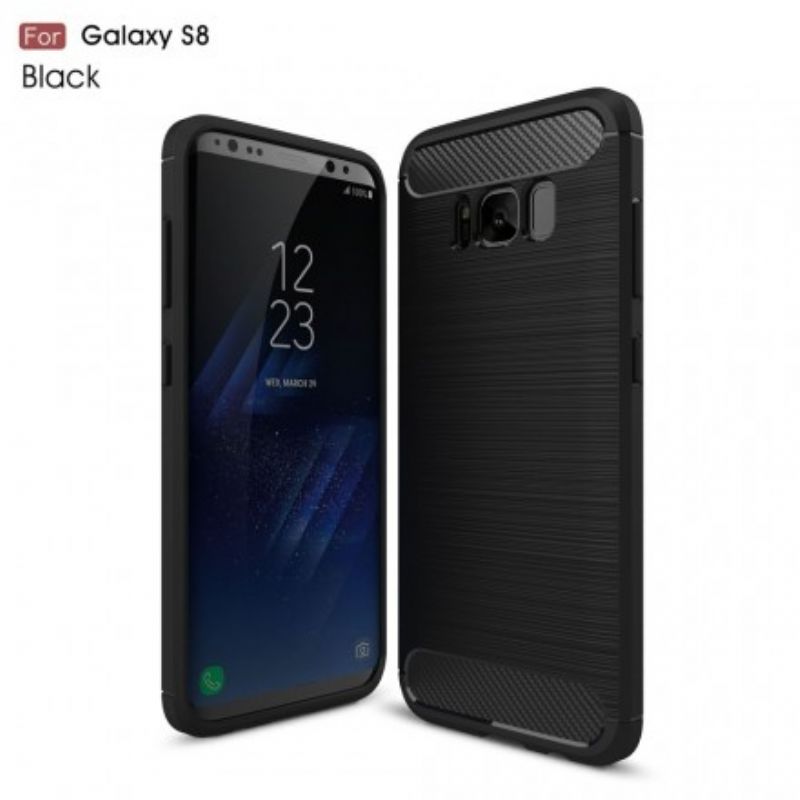 Mobilcover Samsung Galaxy S8 Børstet Kulfiber