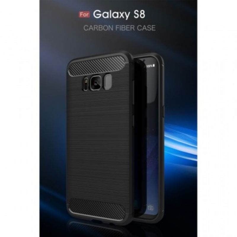 Mobilcover Samsung Galaxy S8 Børstet Kulfiber