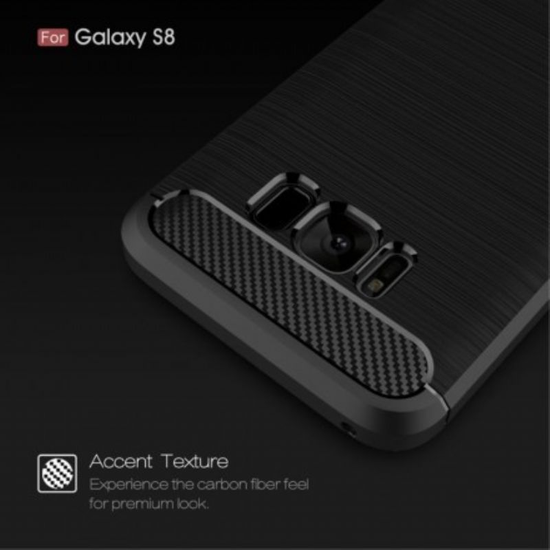 Mobilcover Samsung Galaxy S8 Børstet Kulfiber