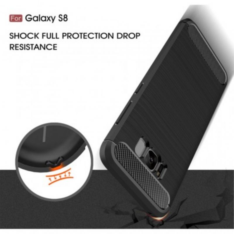 Mobilcover Samsung Galaxy S8 Børstet Kulfiber