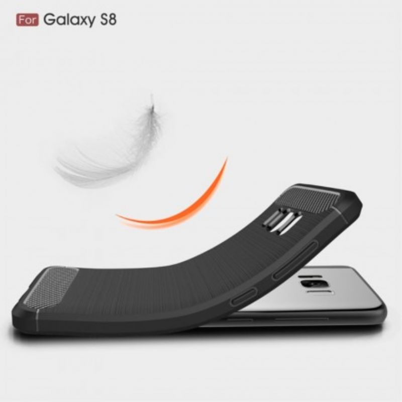 Mobilcover Samsung Galaxy S8 Børstet Kulfiber
