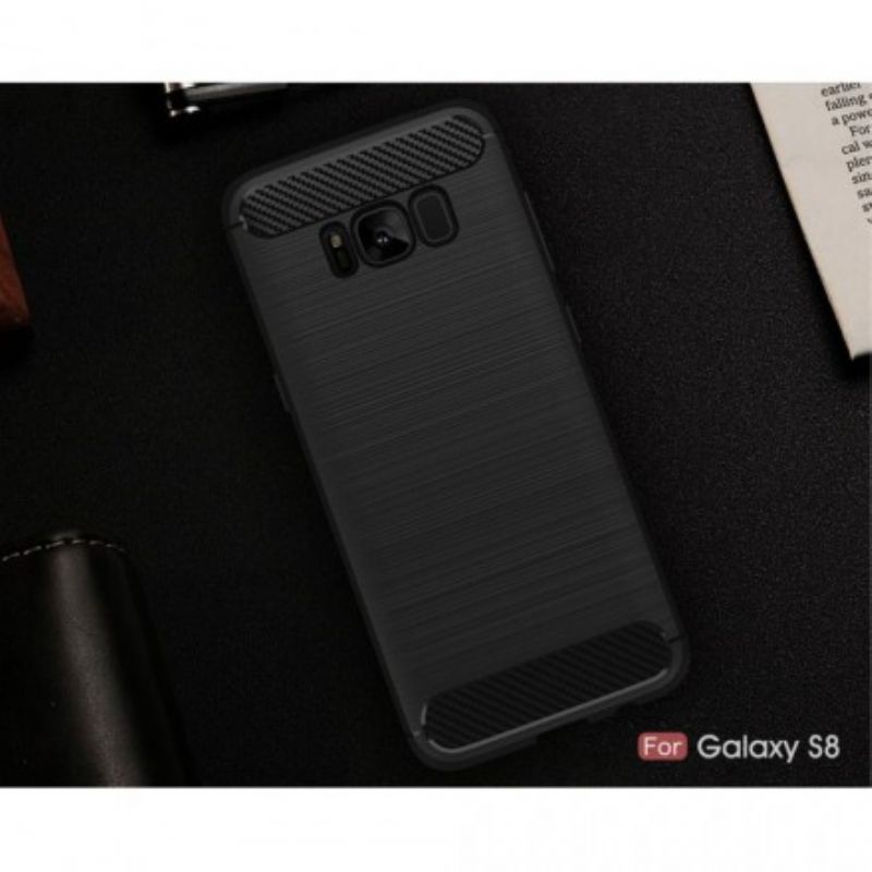 Mobilcover Samsung Galaxy S8 Børstet Kulfiber