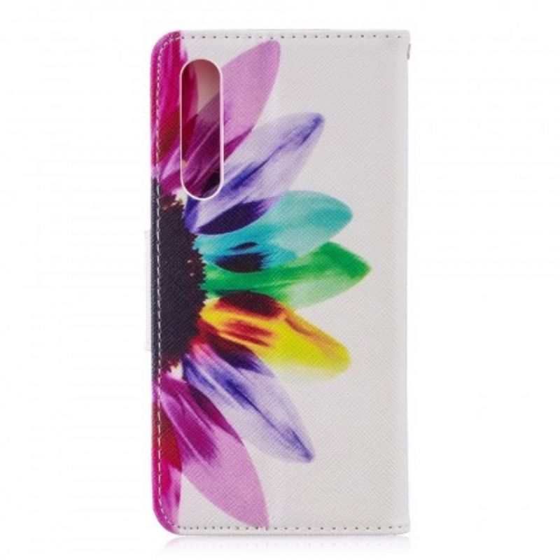 Flip Cover Huawei P30 Akvarelblomst