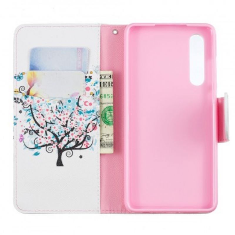 Flip Cover Huawei P30 Blomstret Træ