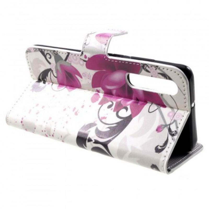 Flip Cover Huawei P30 Tropiske Blomster