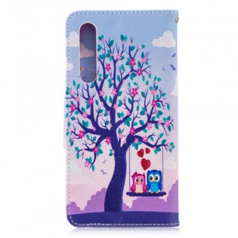 Flip Cover Huawei P30 Ugler På Gyngen