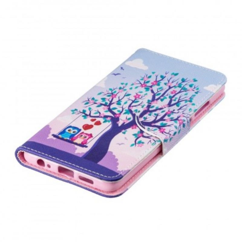 Flip Cover Huawei P30 Ugler På Gyngen