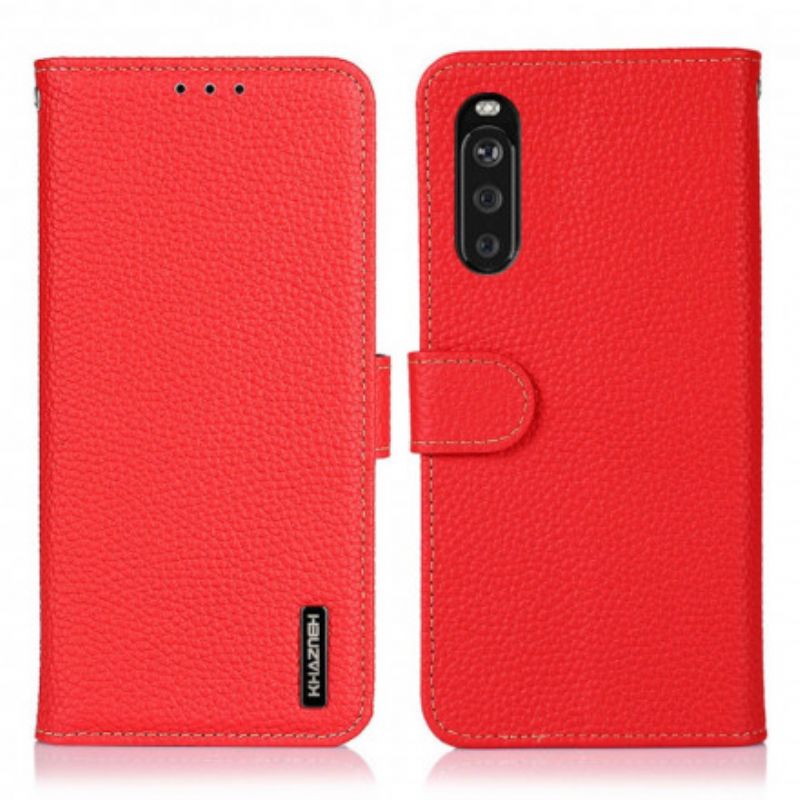 Flip Cover Sony Xperia 10 III Litchi Khazneh Læder