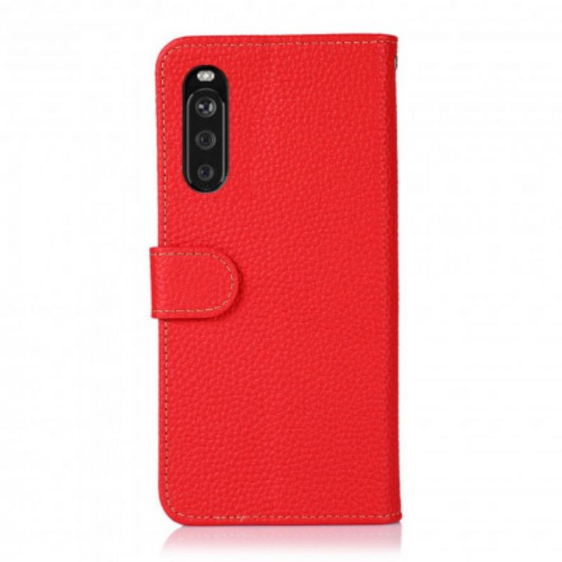 Flip Cover Sony Xperia 10 III Litchi Khazneh Læder