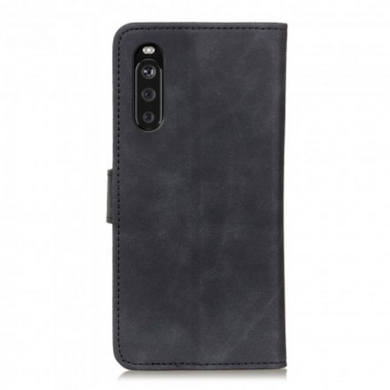 Læder Cover Sony Xperia 10 III Vintage Khazneh Lædereffekt