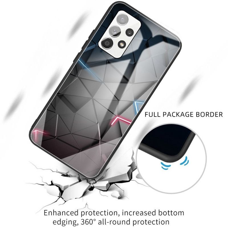 Cover Samsung Galaxy A13 Geometri Hærdet Glas