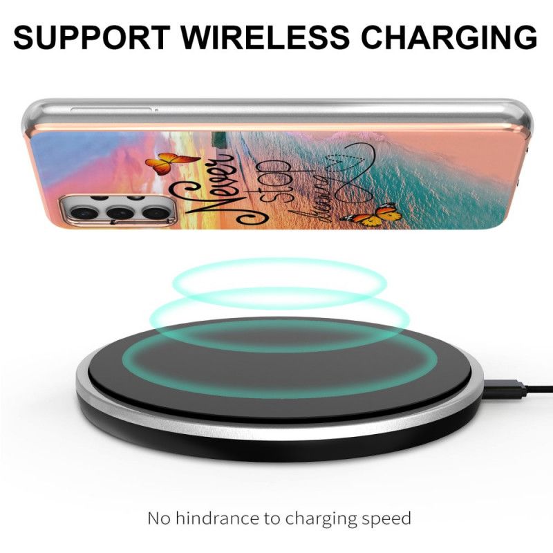 Cover Samsung Galaxy A13 Hold Aldrig Op Med At Drømme Sommerfugle
