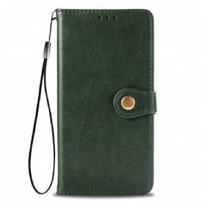 Flip Cover Samsung Galaxy A13 Imiteret Læder Og Vintage Lås