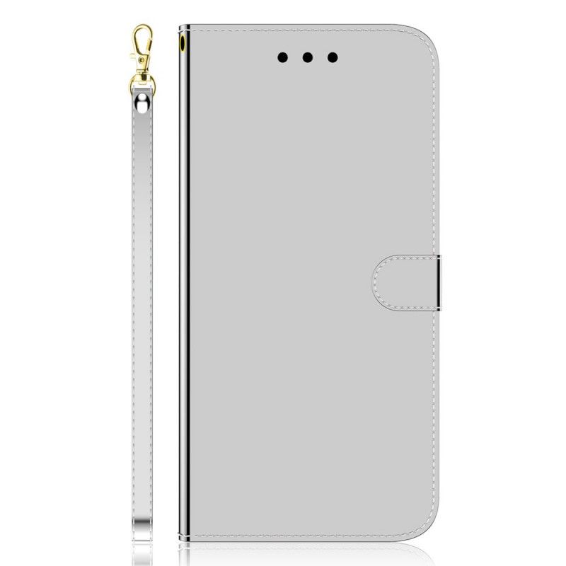 Flip Cover Realme 8i Imiteret Læderbetrækspejl