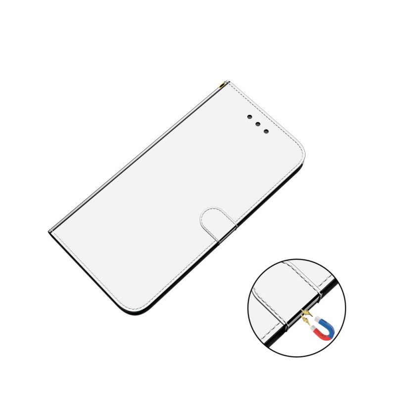 Flip Cover Realme 8i Imiteret Læderbetrækspejl