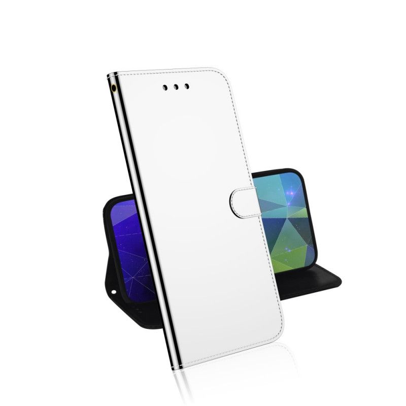 Flip Cover Realme 8i Imiteret Læderbetrækspejl