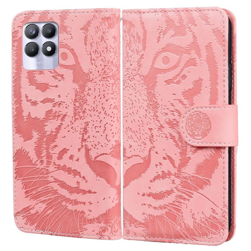 Flip Cover Realme 8i Tiger Ansigtstryk