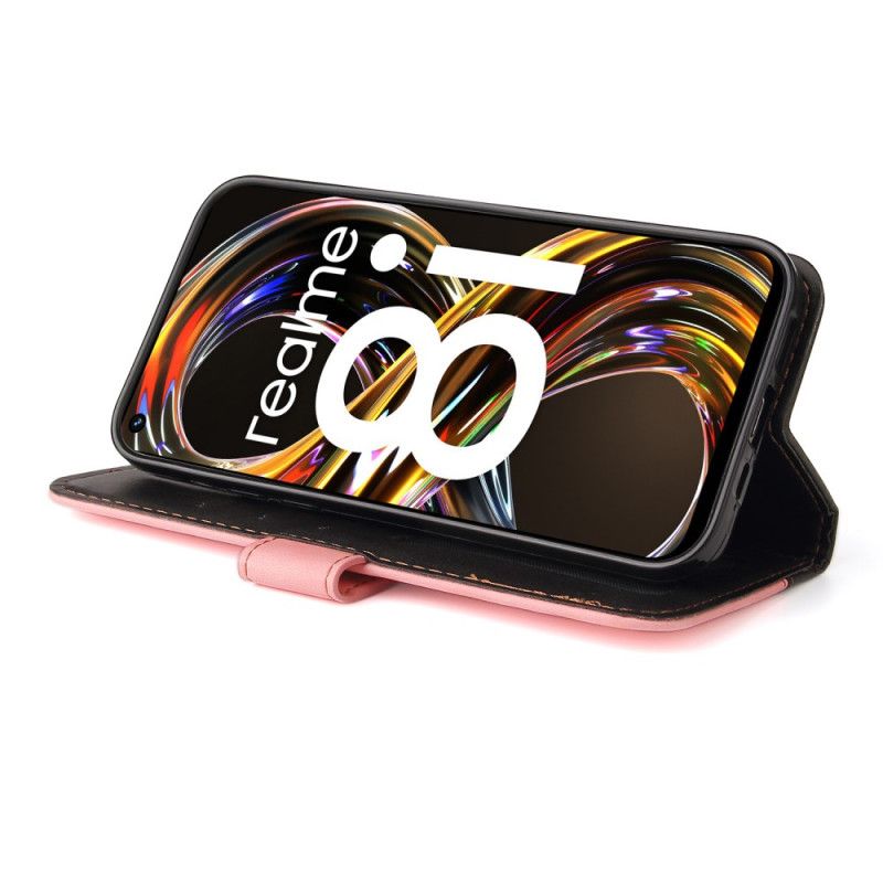 Flip Cover Realme 8i Tofarvet