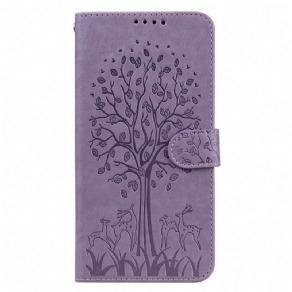 Flip Cover Realme 8i Træ Og Hjorte