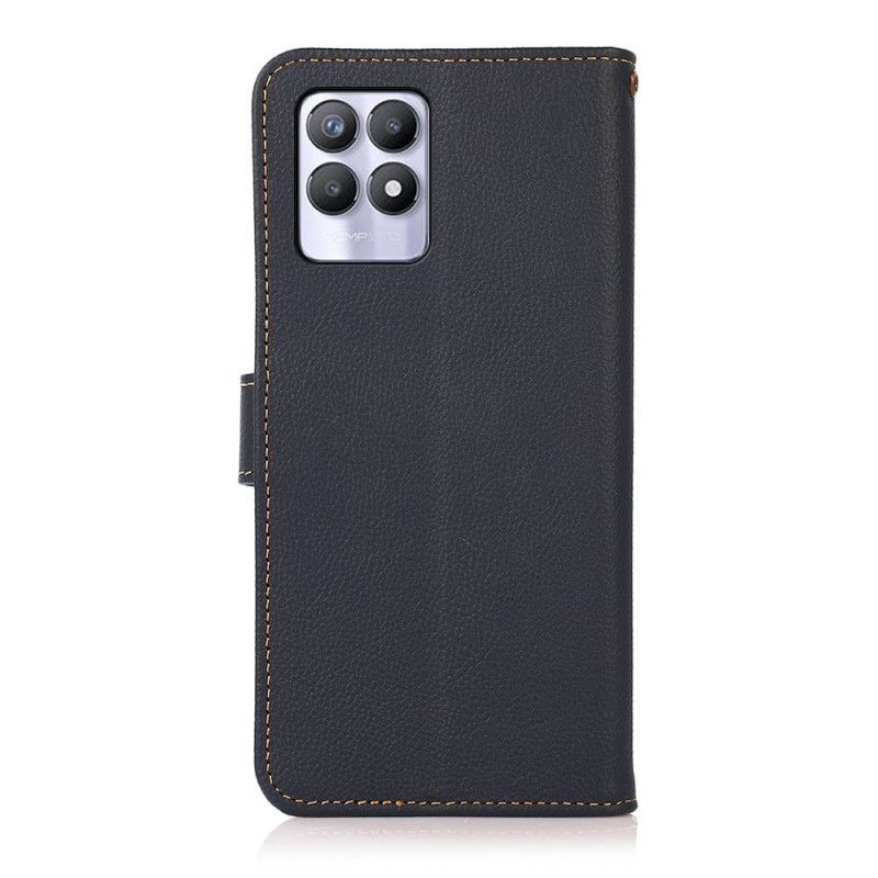 Læder Cover Realme 8i Ægte Læder Khazneh Rfid