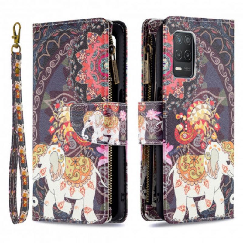 Flip Cover Realme 8 5G Elefant Lynlåslomme