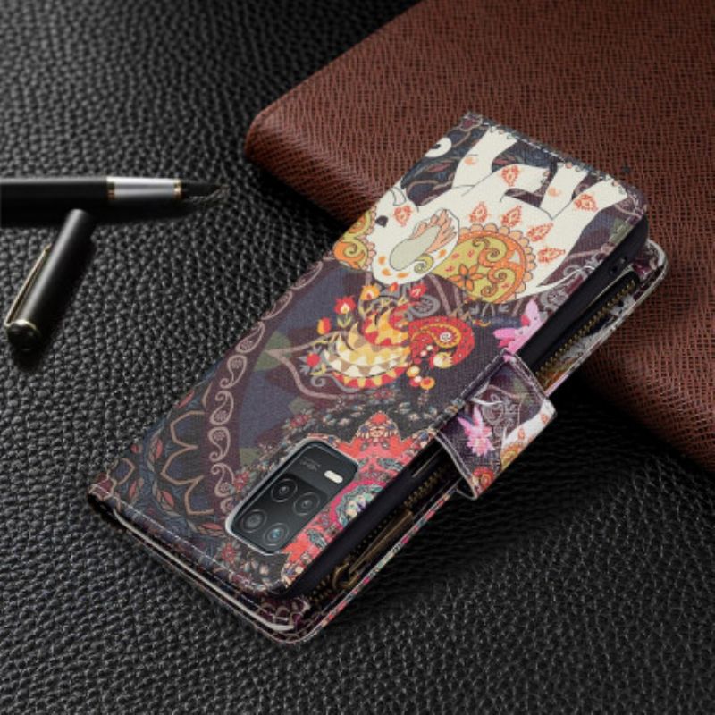 Flip Cover Realme 8 5G Elefant Lynlåslomme