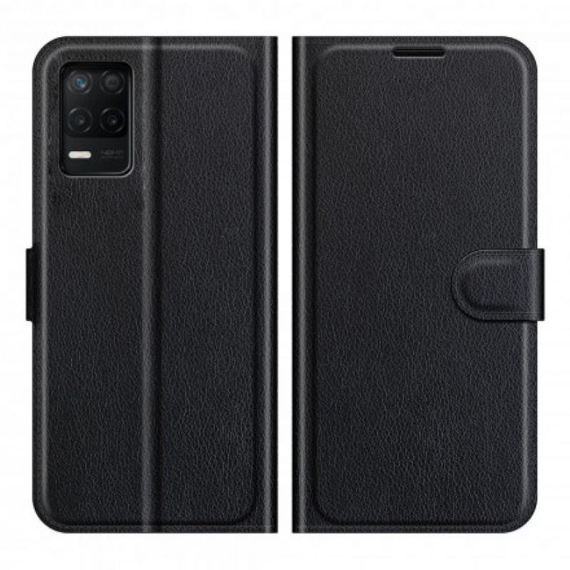 Læder Cover Realme 8 5G Klassisk Litchieffekt