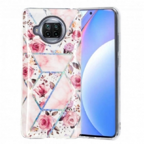 Mobilcover Xiaomi Mi 10T Lite / Redmi Note 9 Pro 5G Marmorerede Blomster