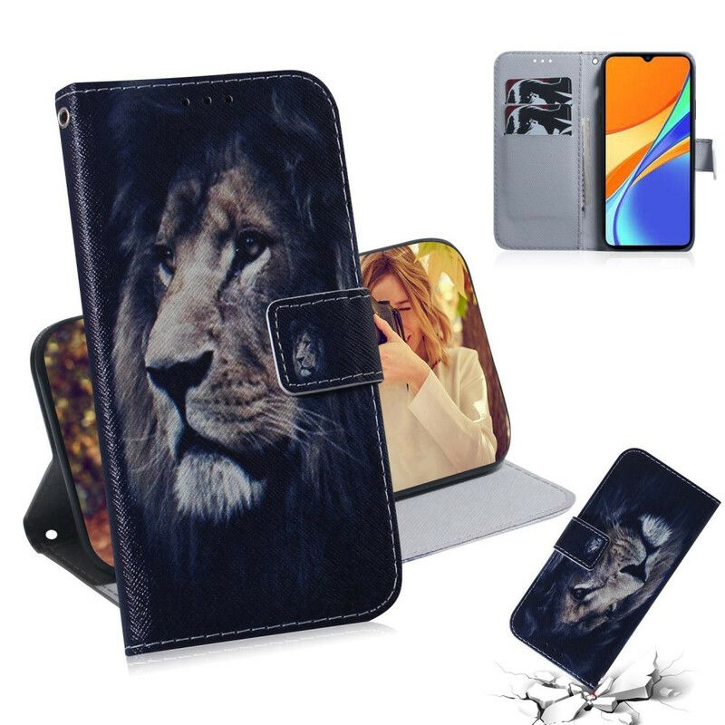 Flip Cover Xiaomi Redmi 9C Drømmende Løve