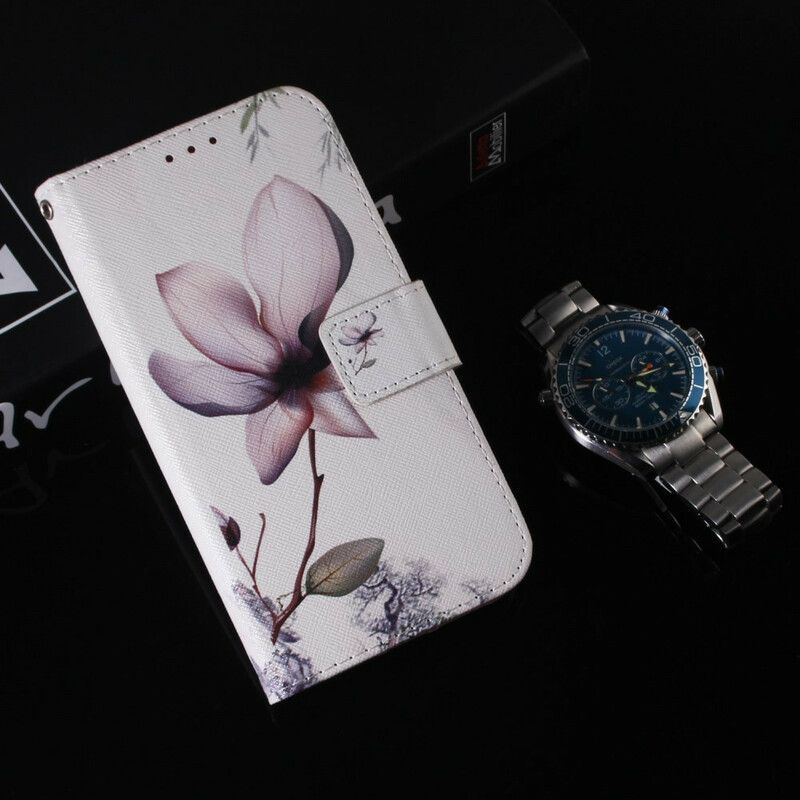 Flip Cover Xiaomi Redmi 9C Gammel Rosenblomst